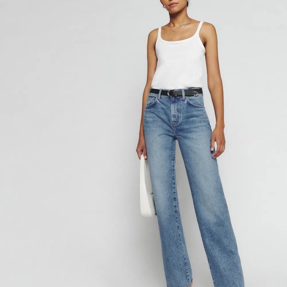 90s Mid Rise Straight Jeans from Reformation Sz 29 - Picture 4 of 7